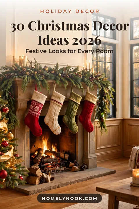 30 Christmas decor ideas 2026 - festive looks for every home, save this pin