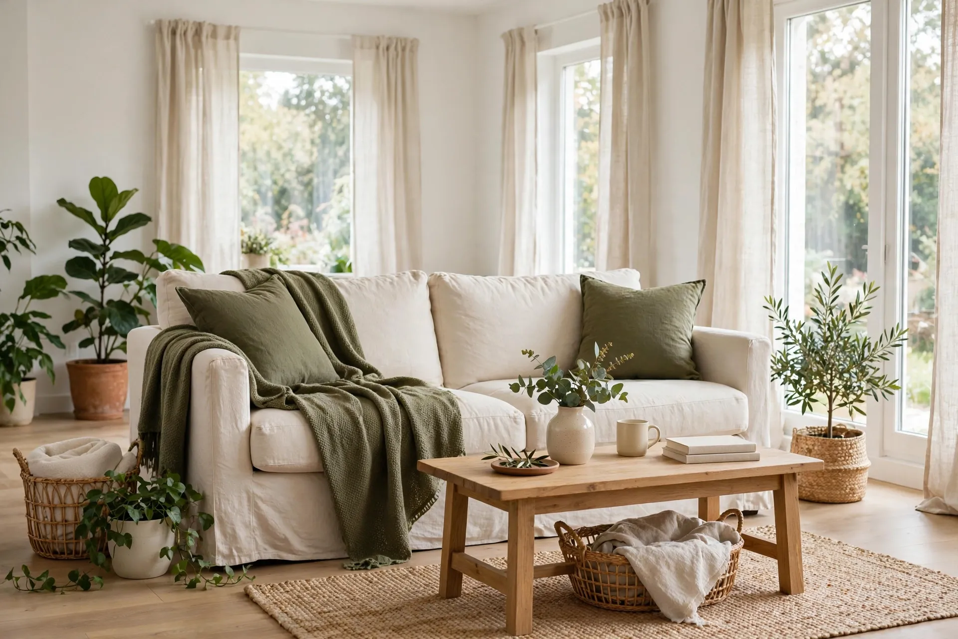 Earthy Living Room Ideas 2027: Olive, Terracotta & Clay That Still Feel Light