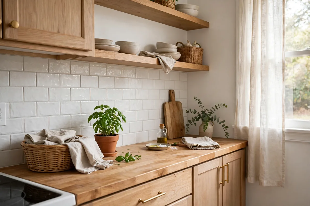 Kitchen transformed by a small micro renovation